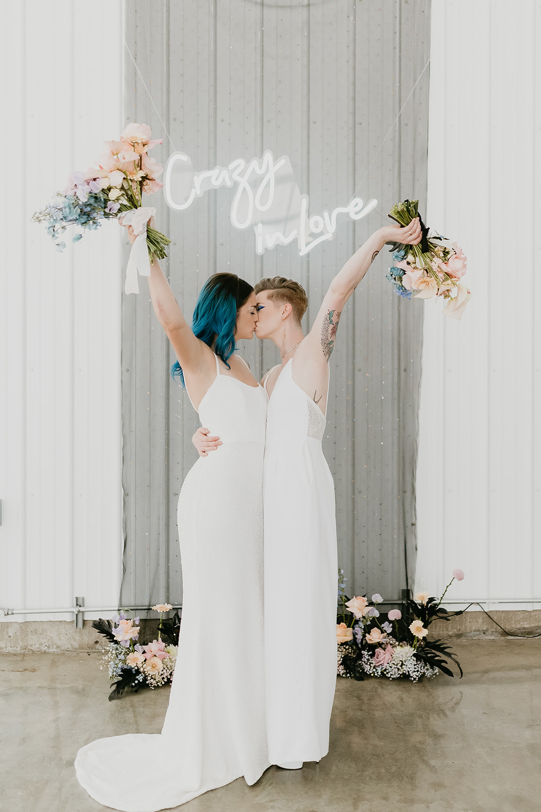 This Crazy in Love Holographic Wedding Inspiration Will Make All Your Rainbow Dreams Come True
