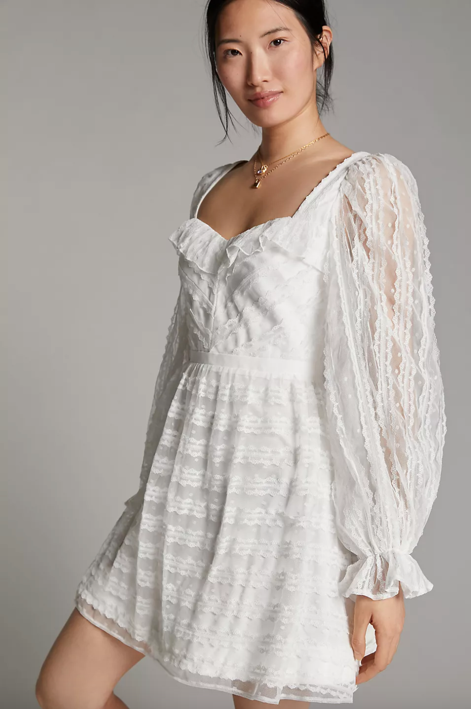 Anthropologie inspired little white dress for your wedding day