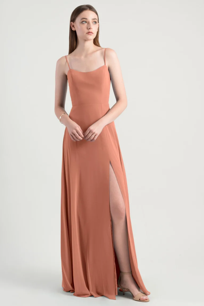 Bridesmaids Dresses for Fall in peach hues by Jenny Yoo