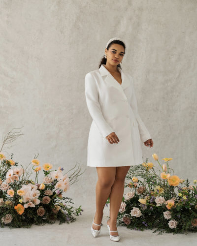 Blazer little white dress from Alexandra Grecco