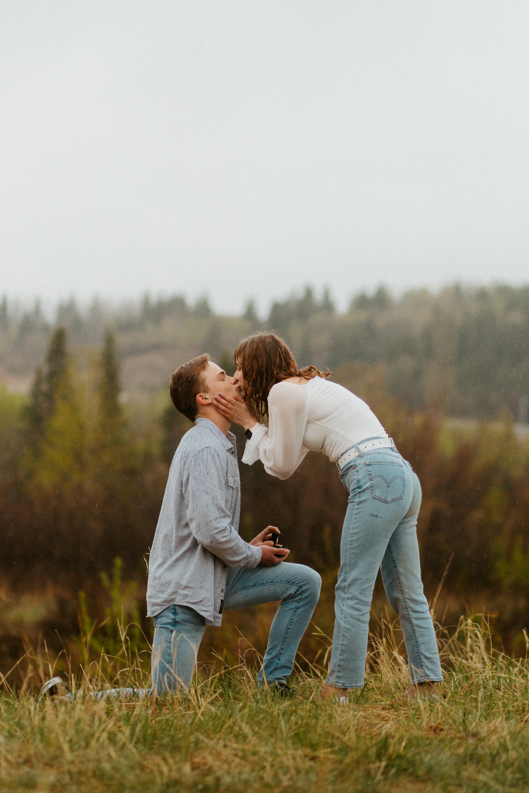 Rainy day proposal captured on film reminding us of the Notebook