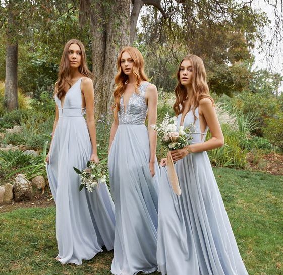 Seafoam blue hot sale bridesmaid dresses