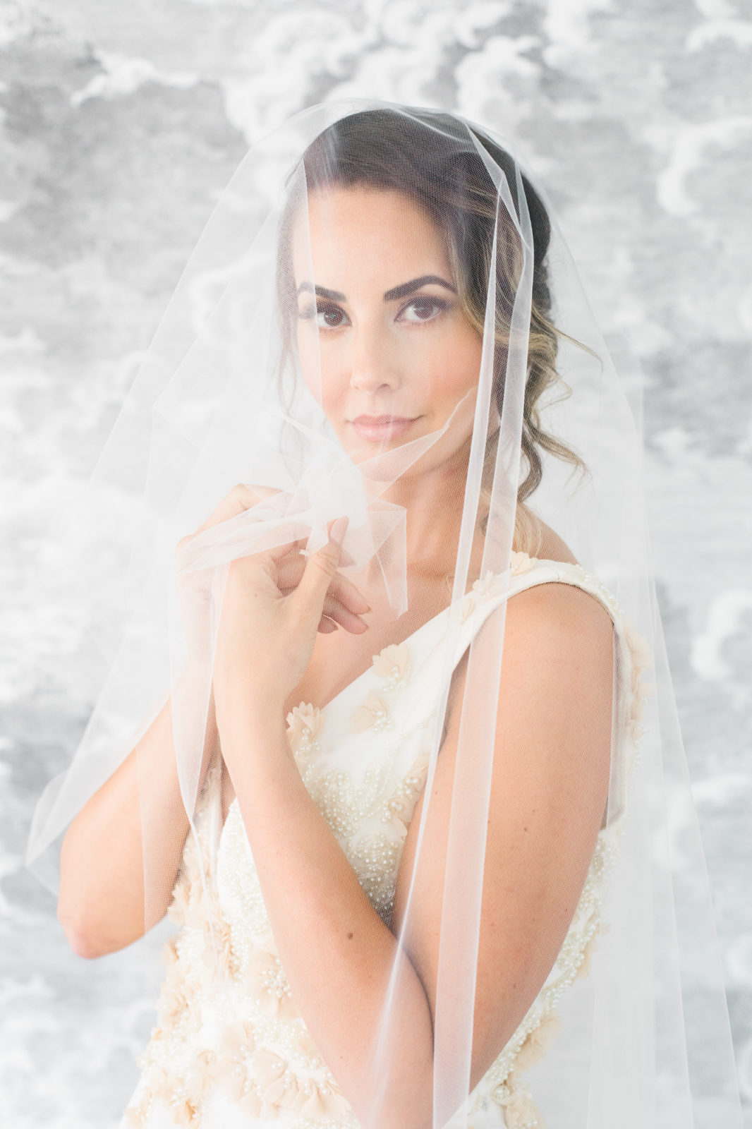 Romantic bridal veil