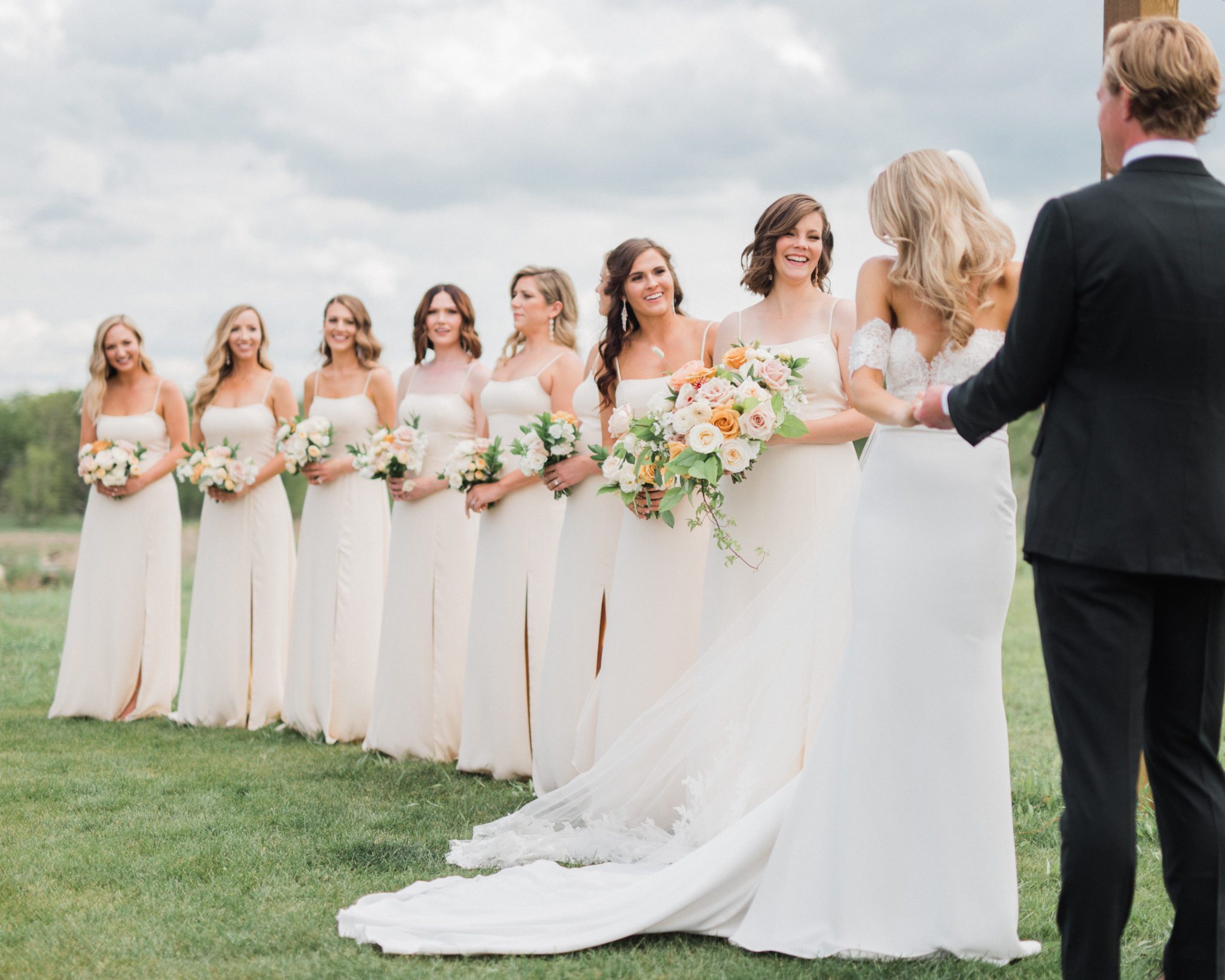 Timeless Details in Cream and Peach in this Classic Wedding at The Barn at Wind's Edge