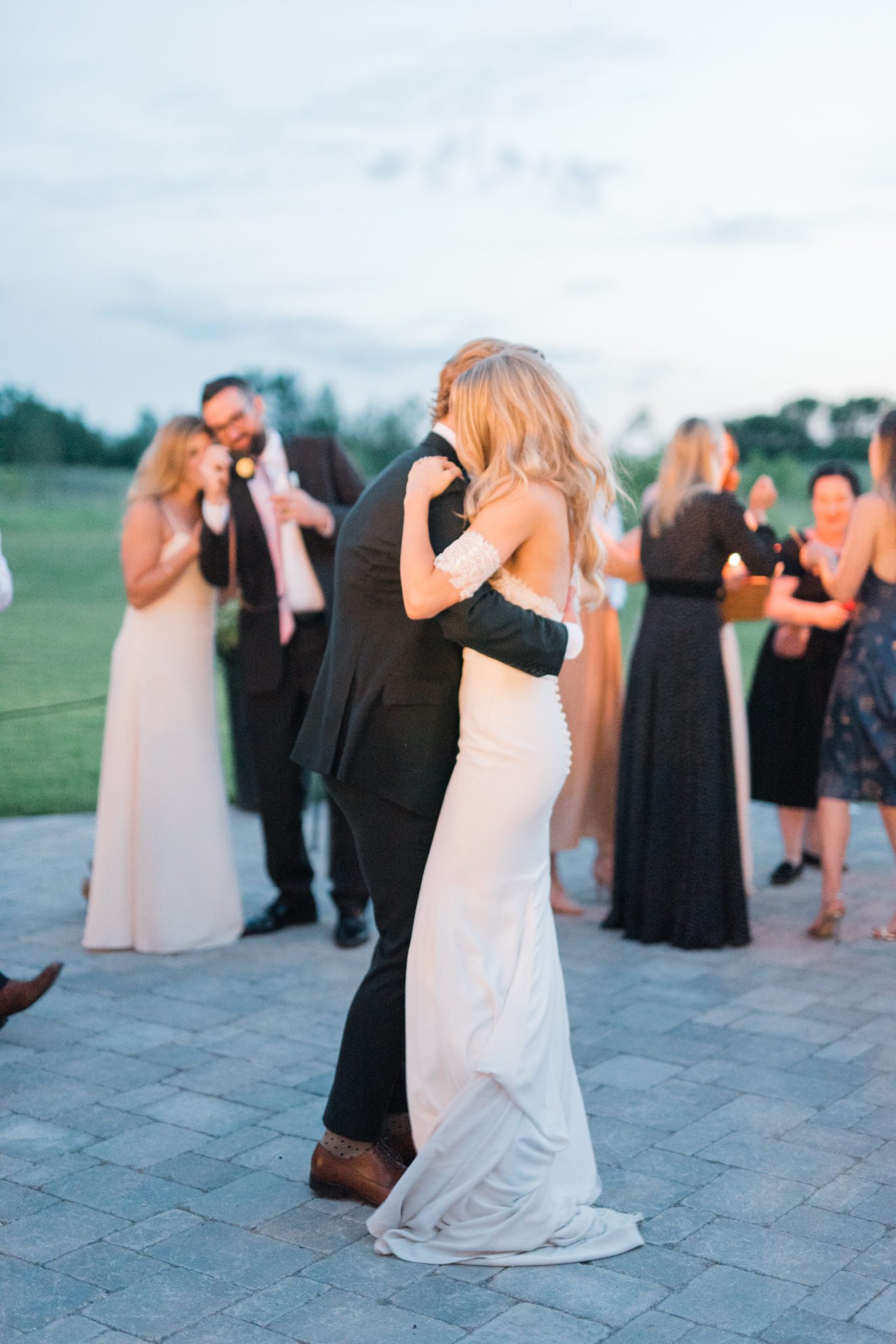 Outdoor first dance at The Barn at Wind's Edge
