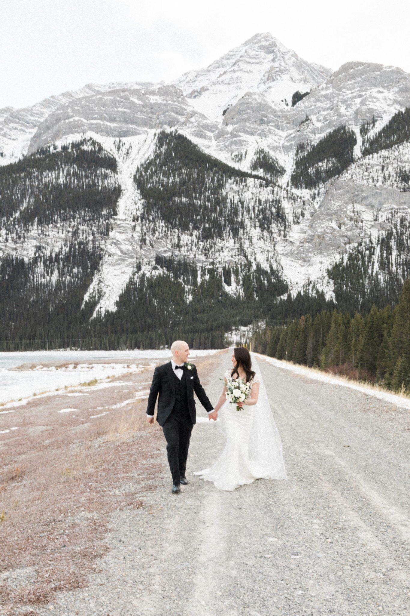 Wedding portraits in the mountains 