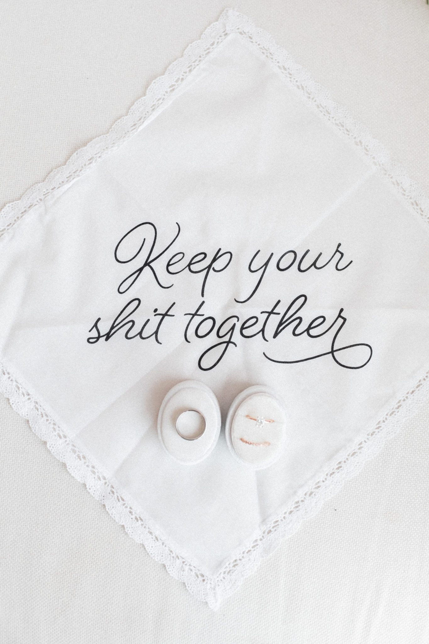 Keep Your shit Together Handkerchief for a wedding day gift