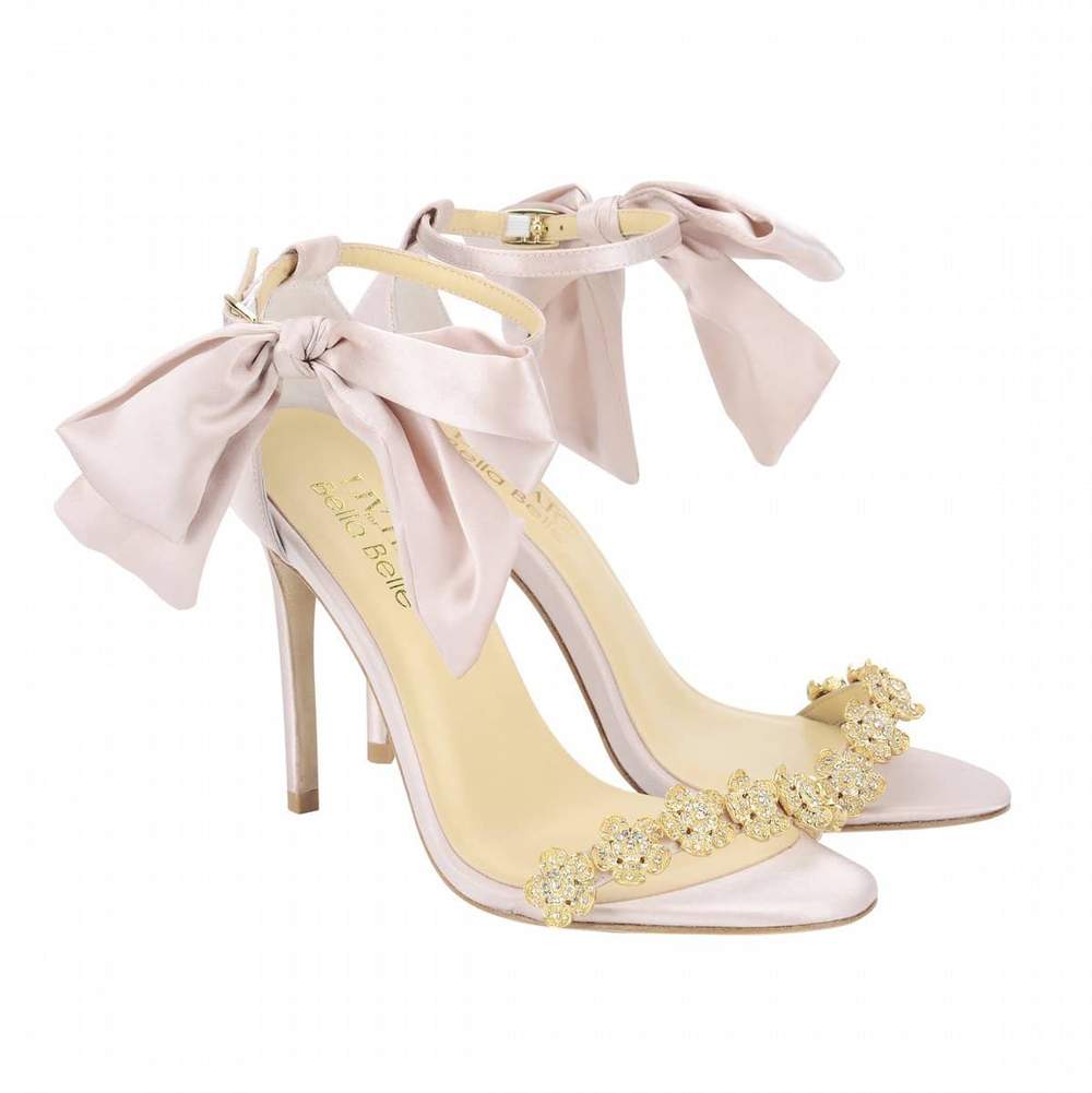 Blush and gold high heels for the modern bride