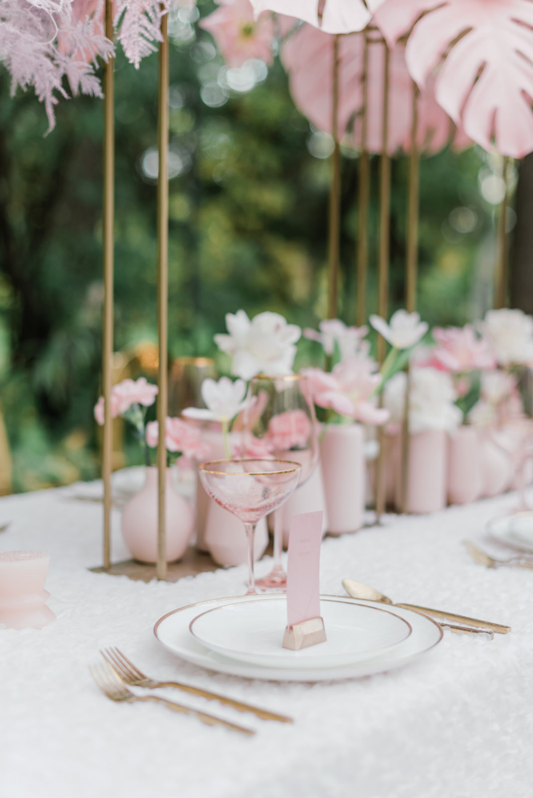 Blush place card inspiration for a romantic wedding