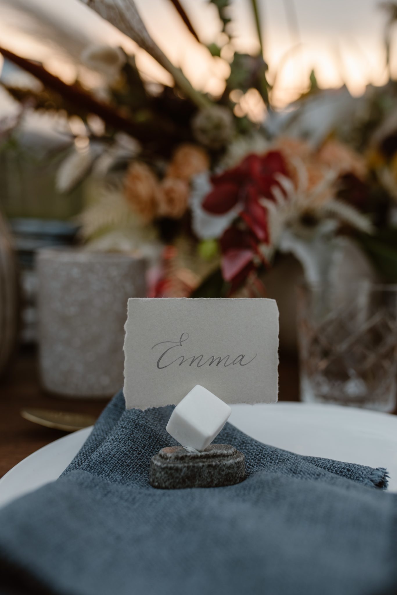 Place card inspiration for an intimate wedding