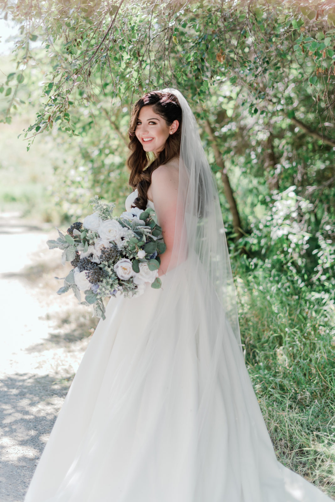 Bridal inspiration for an ethereal garden wedding in a park