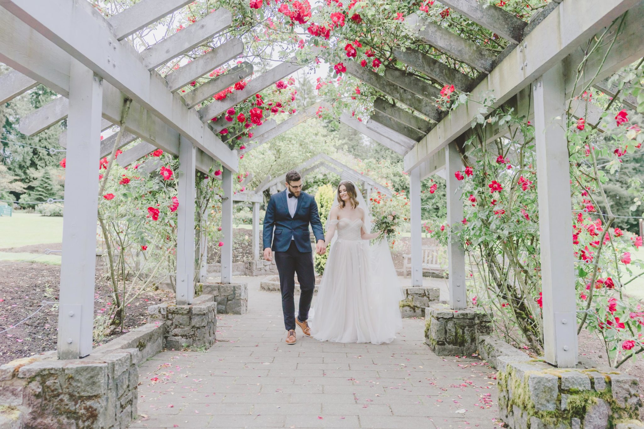 Enchanting rose garden wedding with romantic Taylor Swift inspired wedding gown
