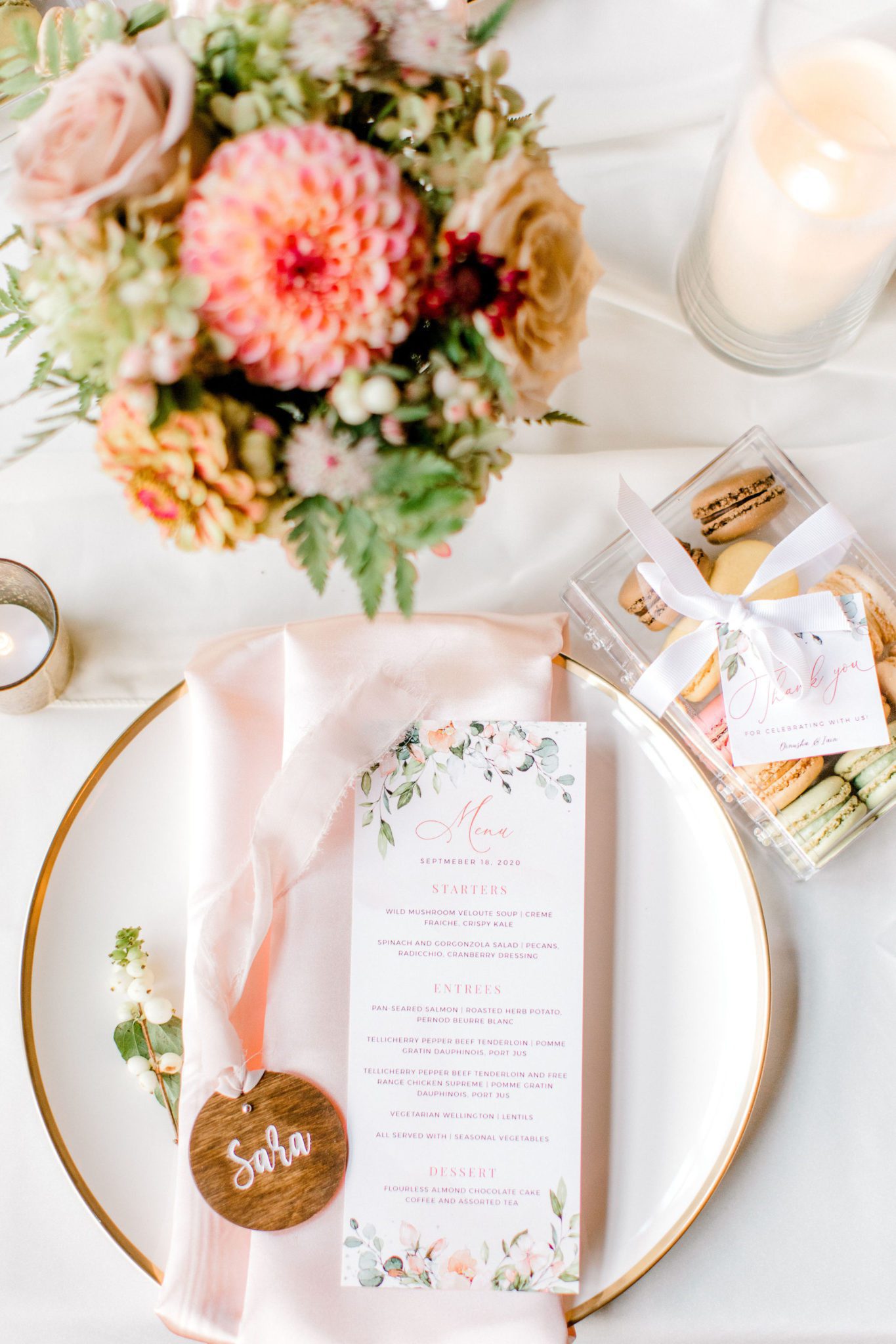Tips for Having Beautiful Wedding Reception Flowers on a Budget Featured by Brontë Bride