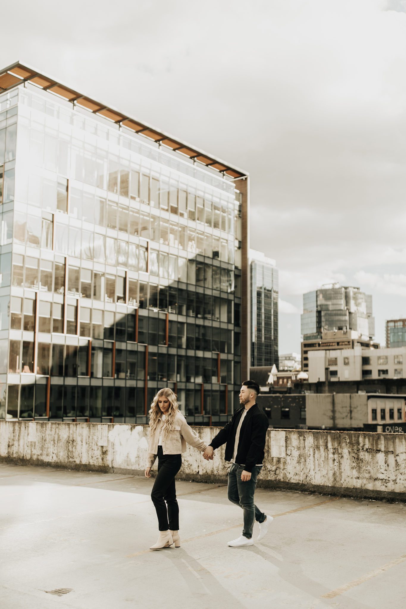 Rooftop Vancouver Engagement Session