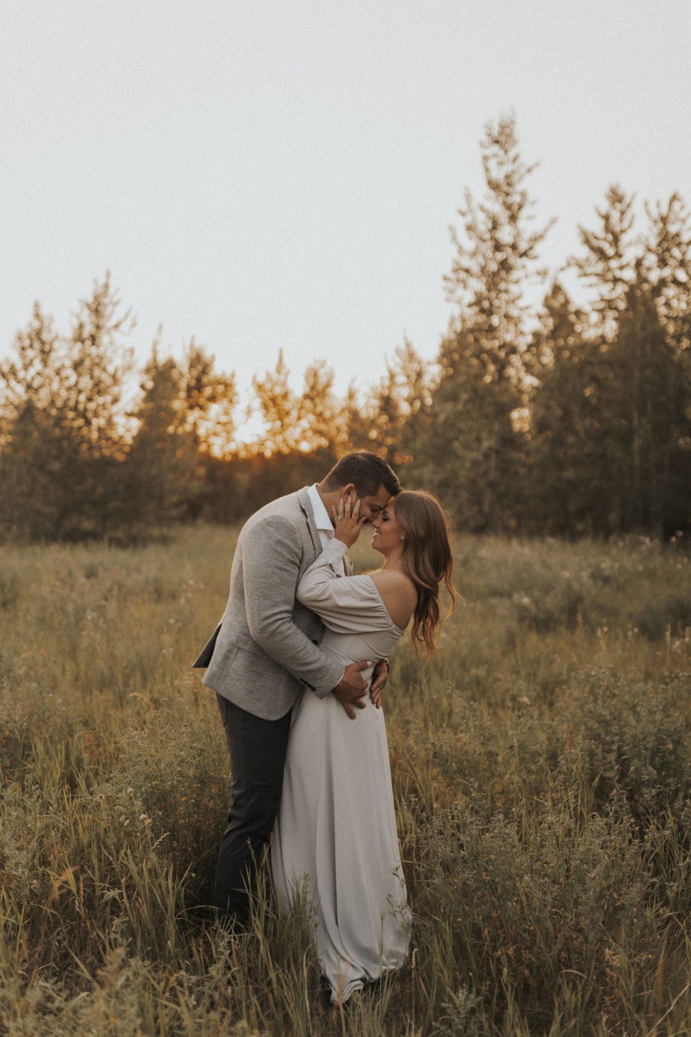The Dreamiest Sunset Engagement Session Featuring Portraits at Dusk Featured by Brontë Bride