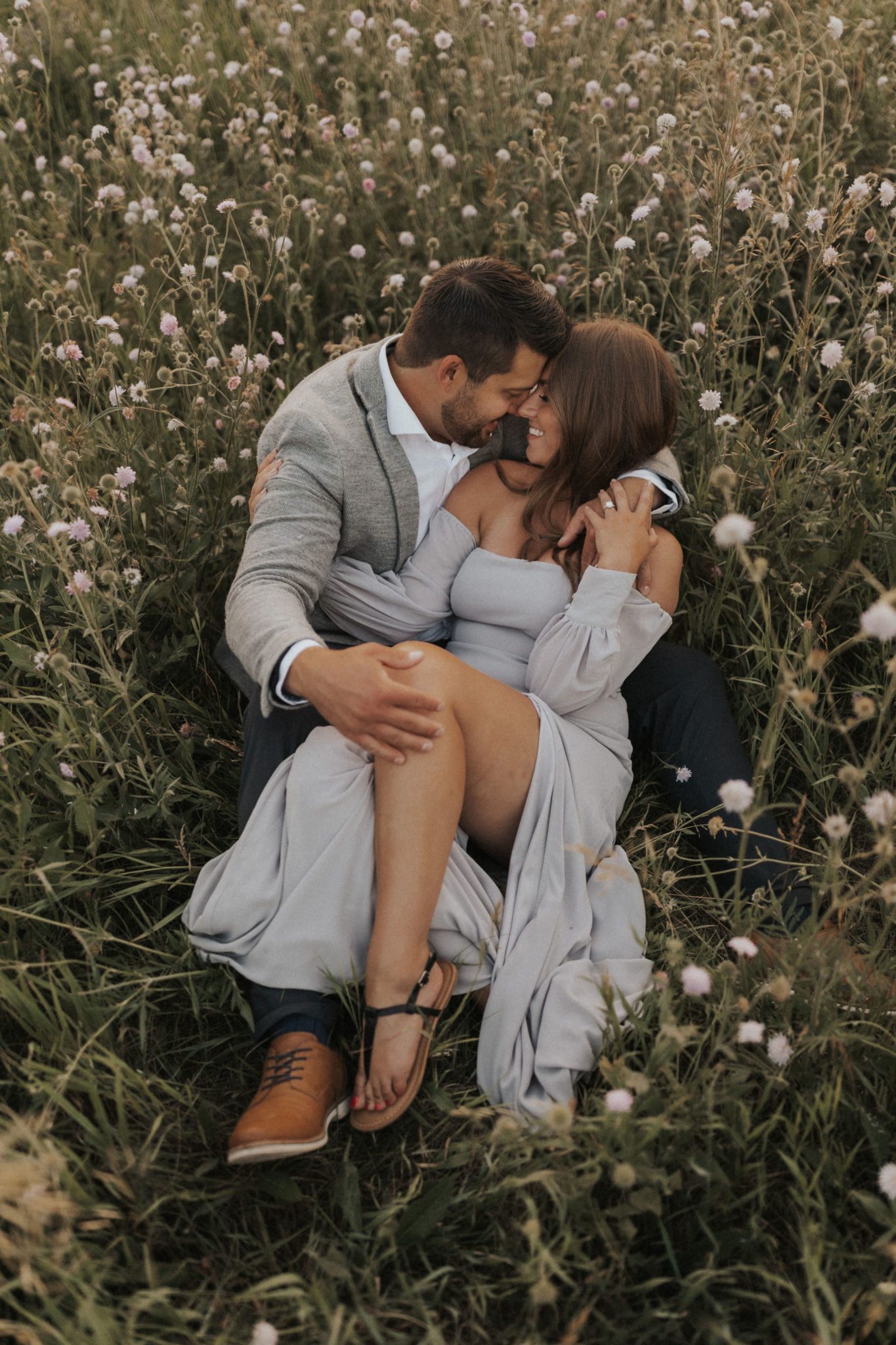 The Dreamiest Sunset Engagement Session Featuring Portraits at Dusk Featured by Brontë Bride