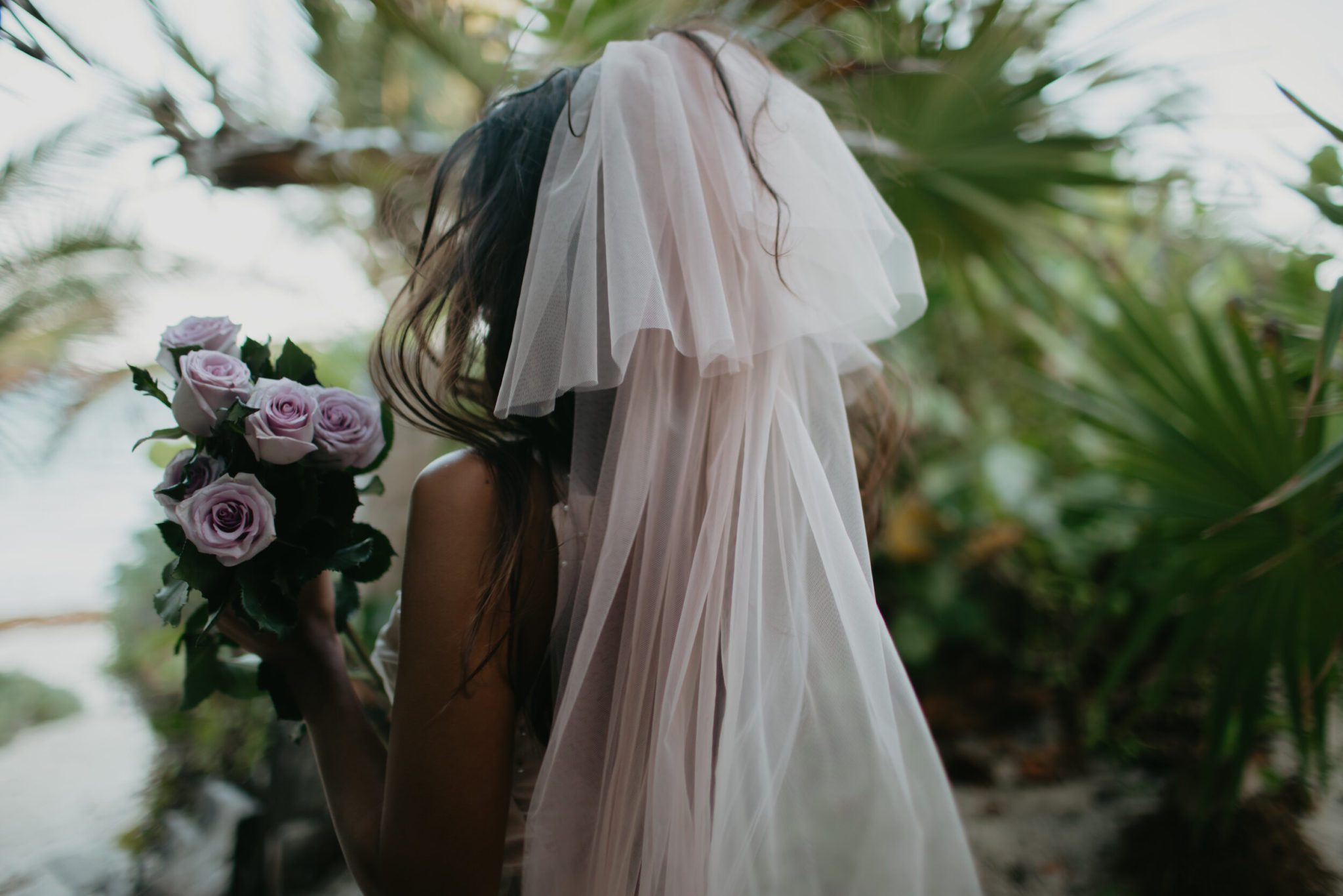 statement bridal veil
