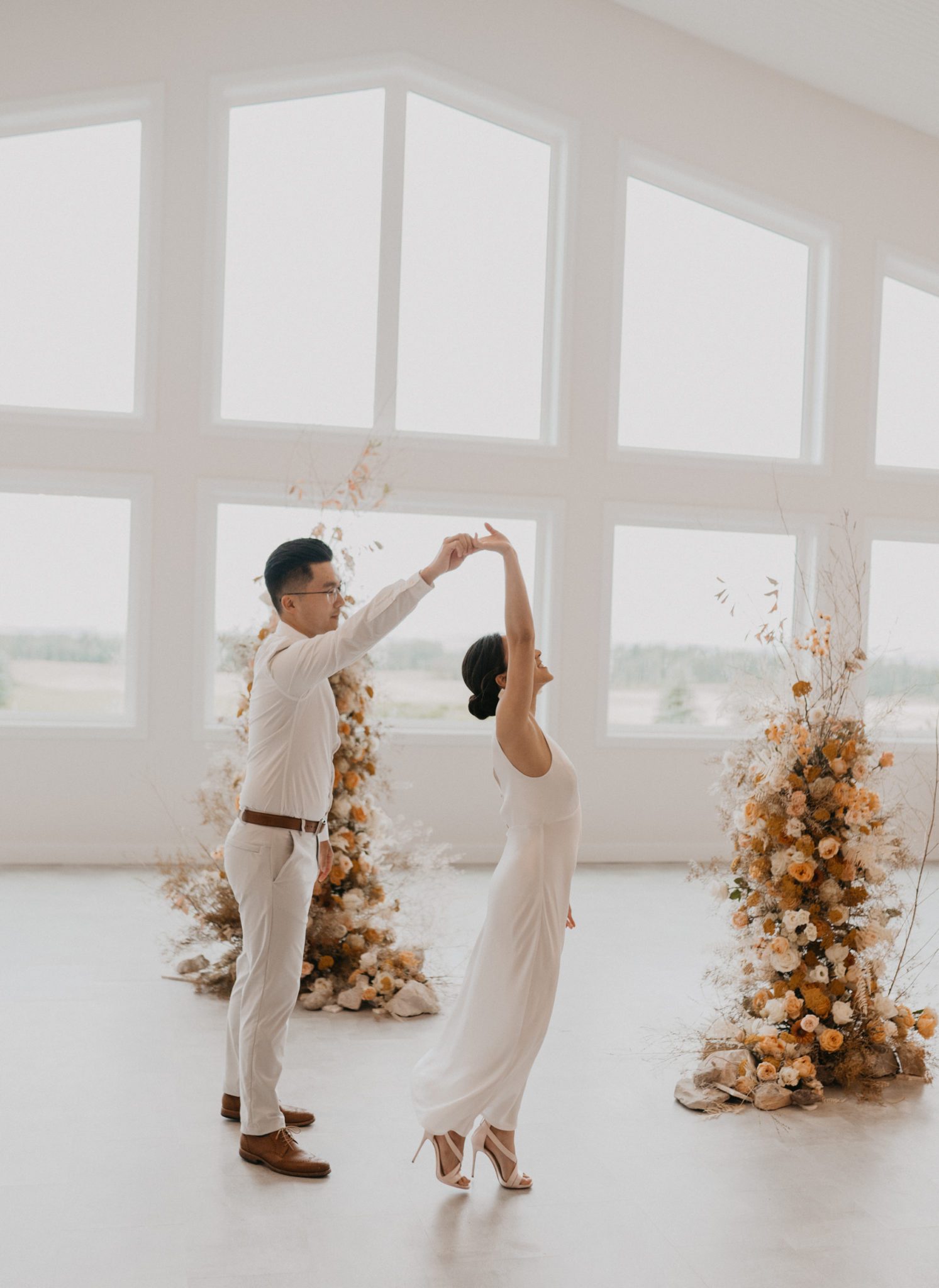 Modern and chic couple dances at Tin Roof Events Centre