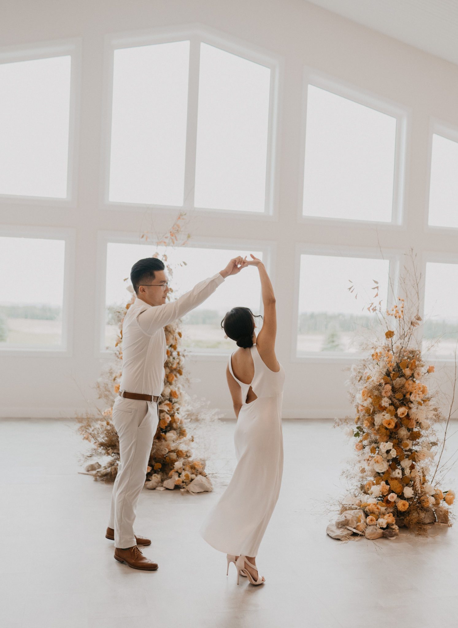 Modern and chic couple dances at the Tin Roof Events Centre