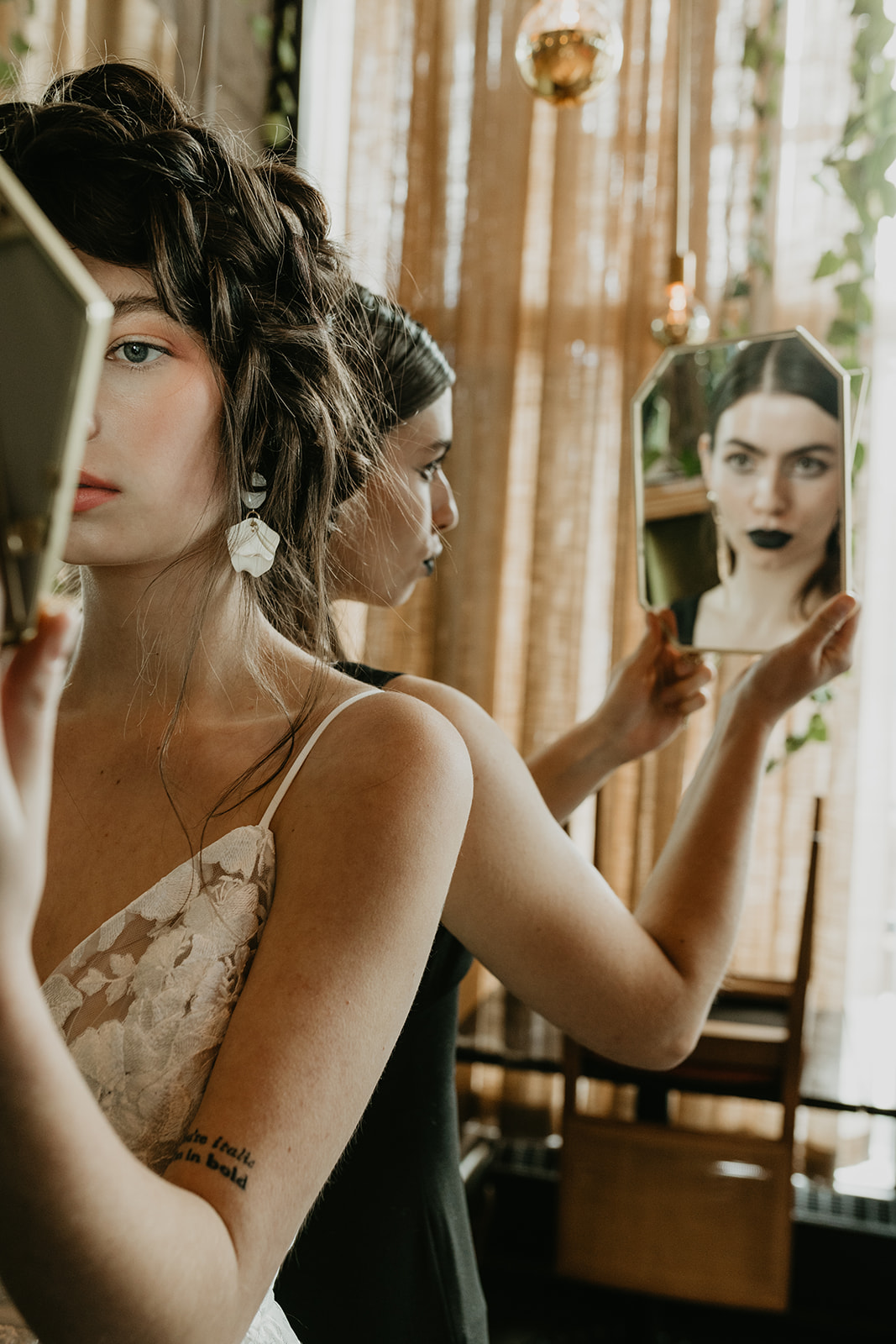 Halloween makeup ideas in this October bridal editorial