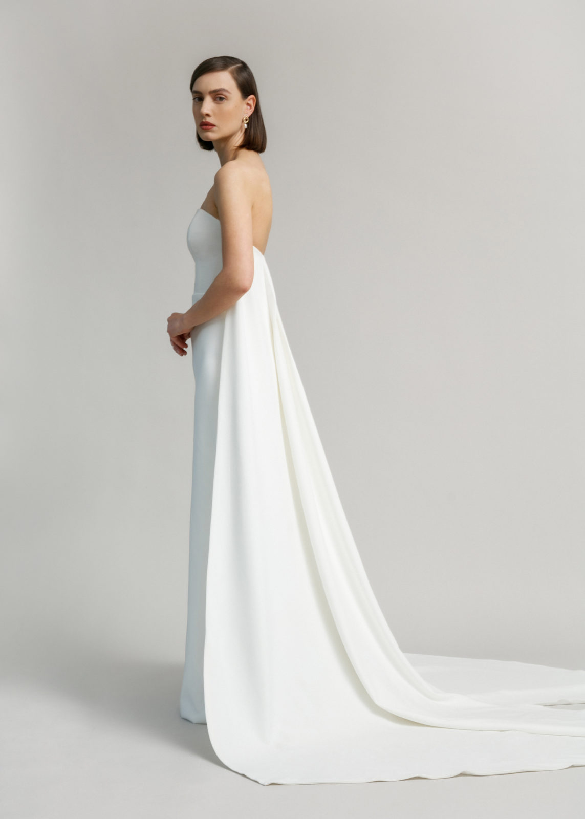 Chic and modern wedding gown by Canadian designer Aesling