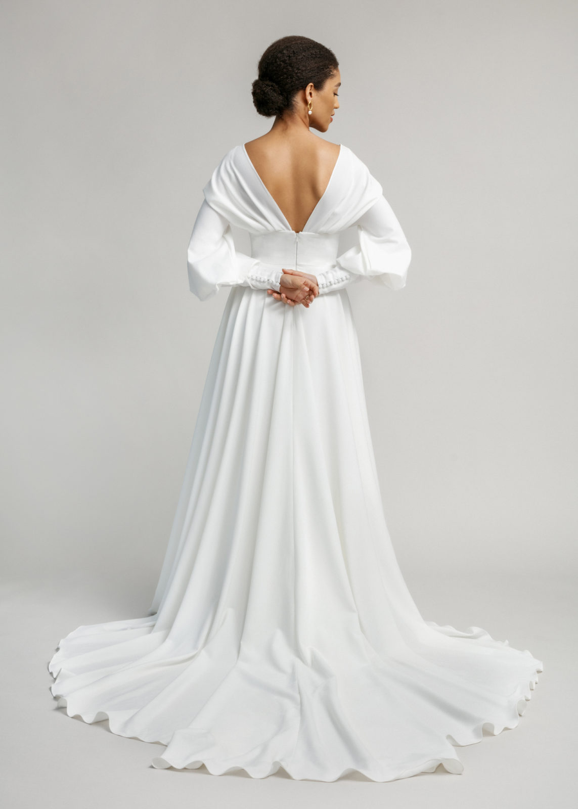 Modest and modern bridal style by Canadian designer Aesling