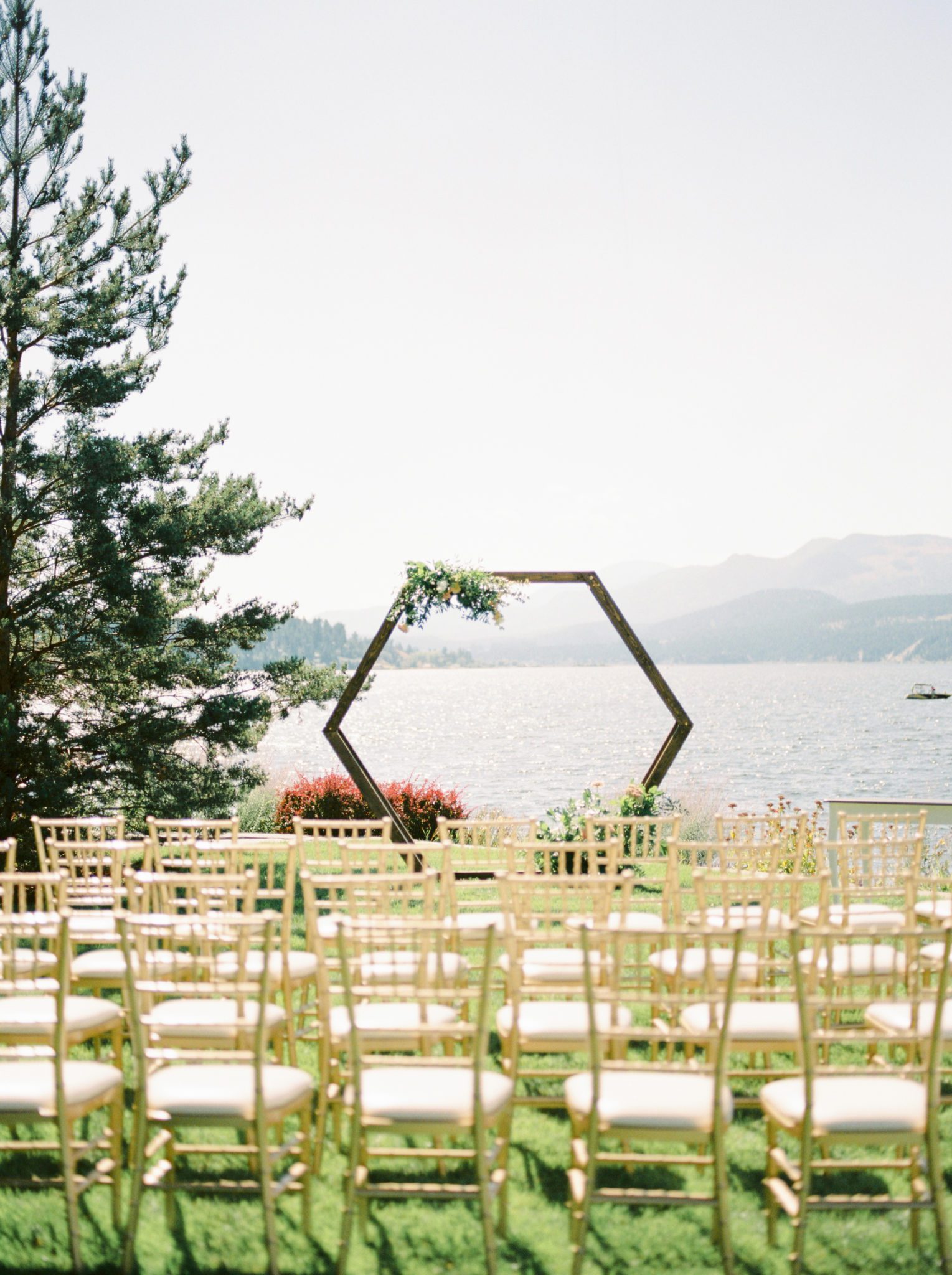 Intimate Invermere wedding ceremony at Lake Windermere