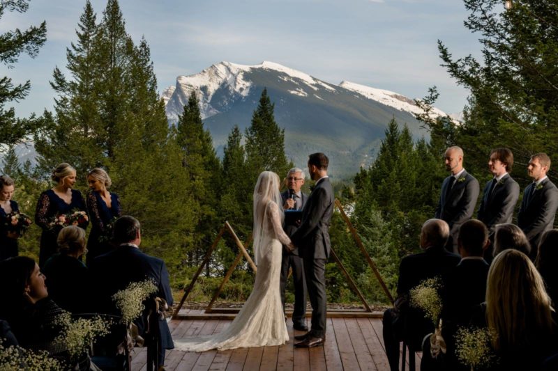 Mountainside wedding venue in Canmore Alberta
