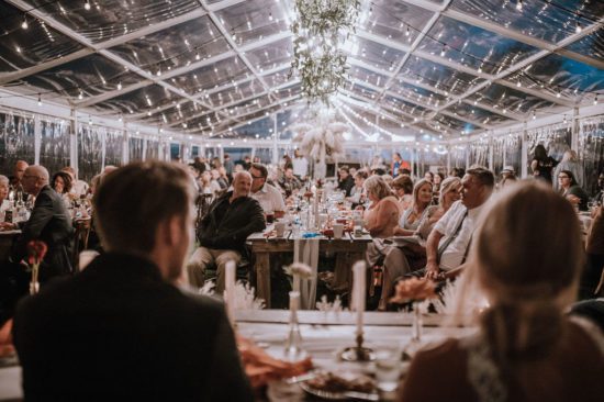Clearspan tent for your wedding reception