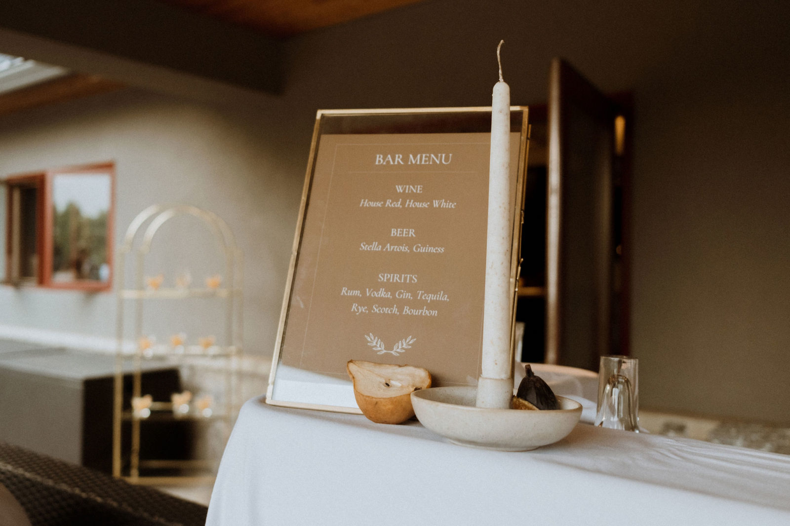 Customized bar menu for wedding, Unique wedding ideas