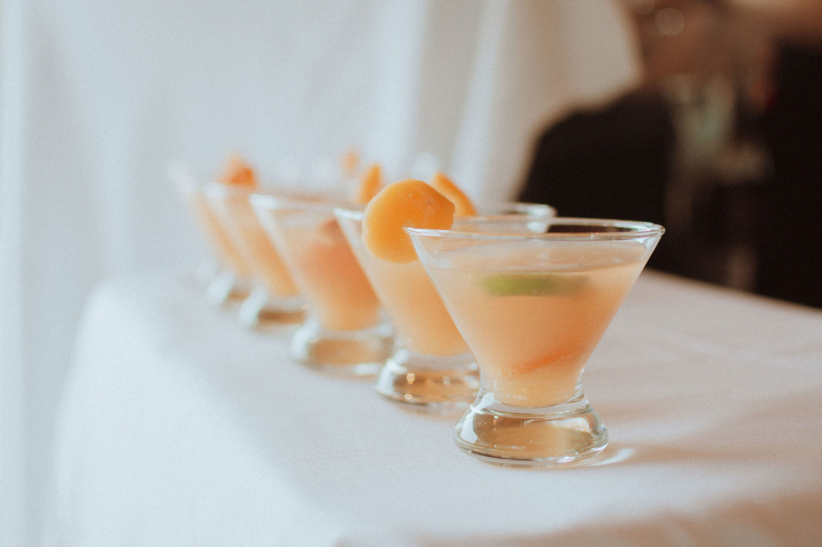 Summer wedding features specialized cocktails