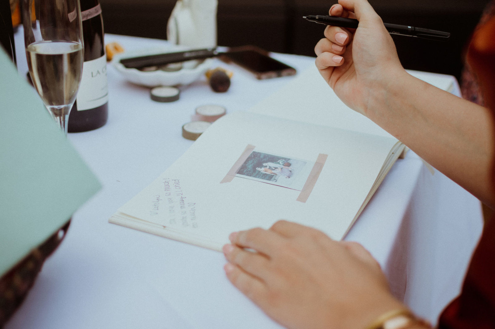 Persoanlized wedding guest book with instant camera, unique guest book ideas