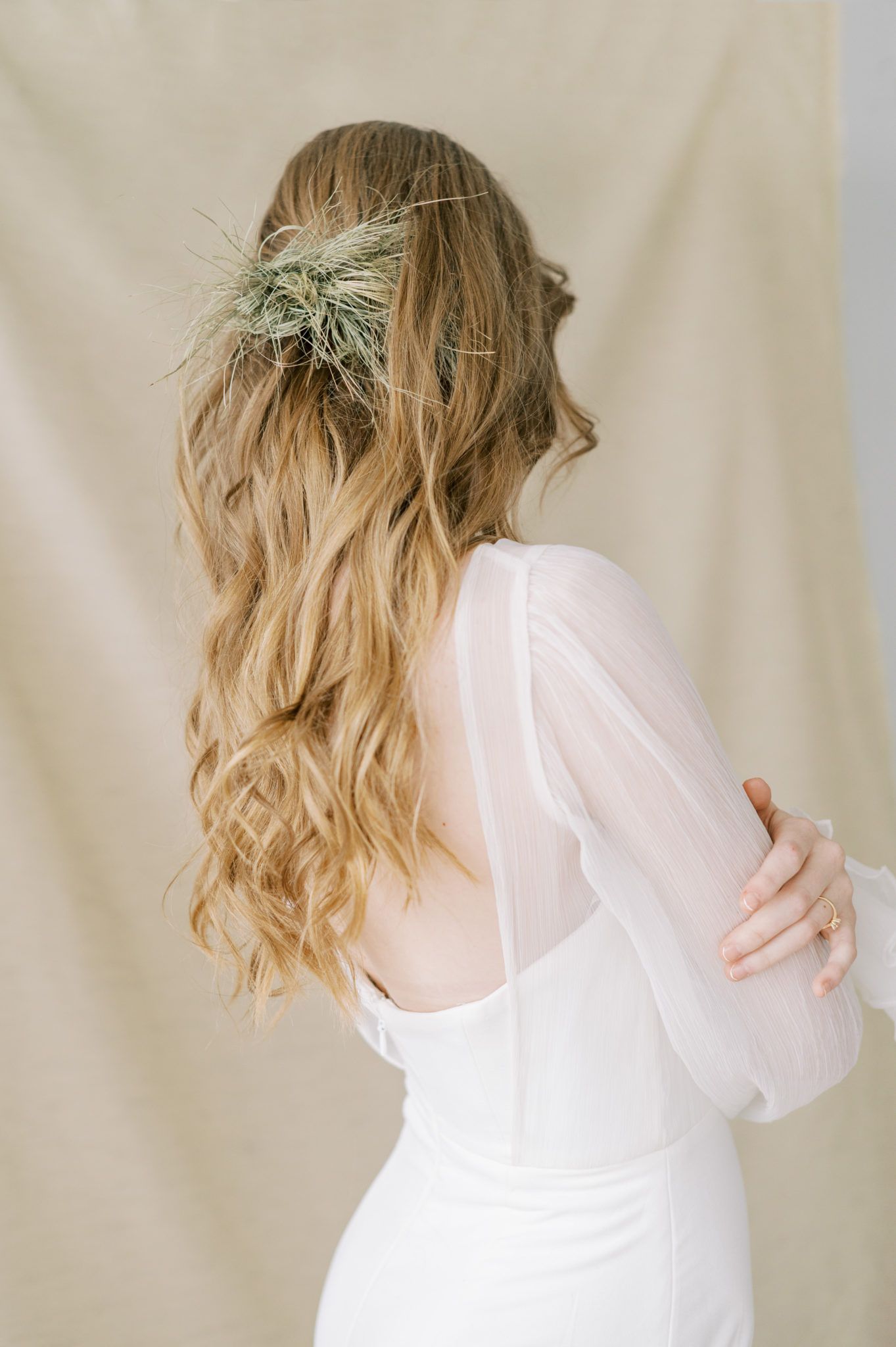 Boho chic bridal trend with textured details in Calgary.