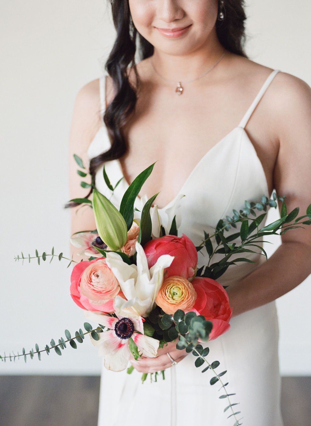 Contemporary and fun bridal bouquet inspiration, bold colourful florals and unique design for this bridal bouquet inspiration