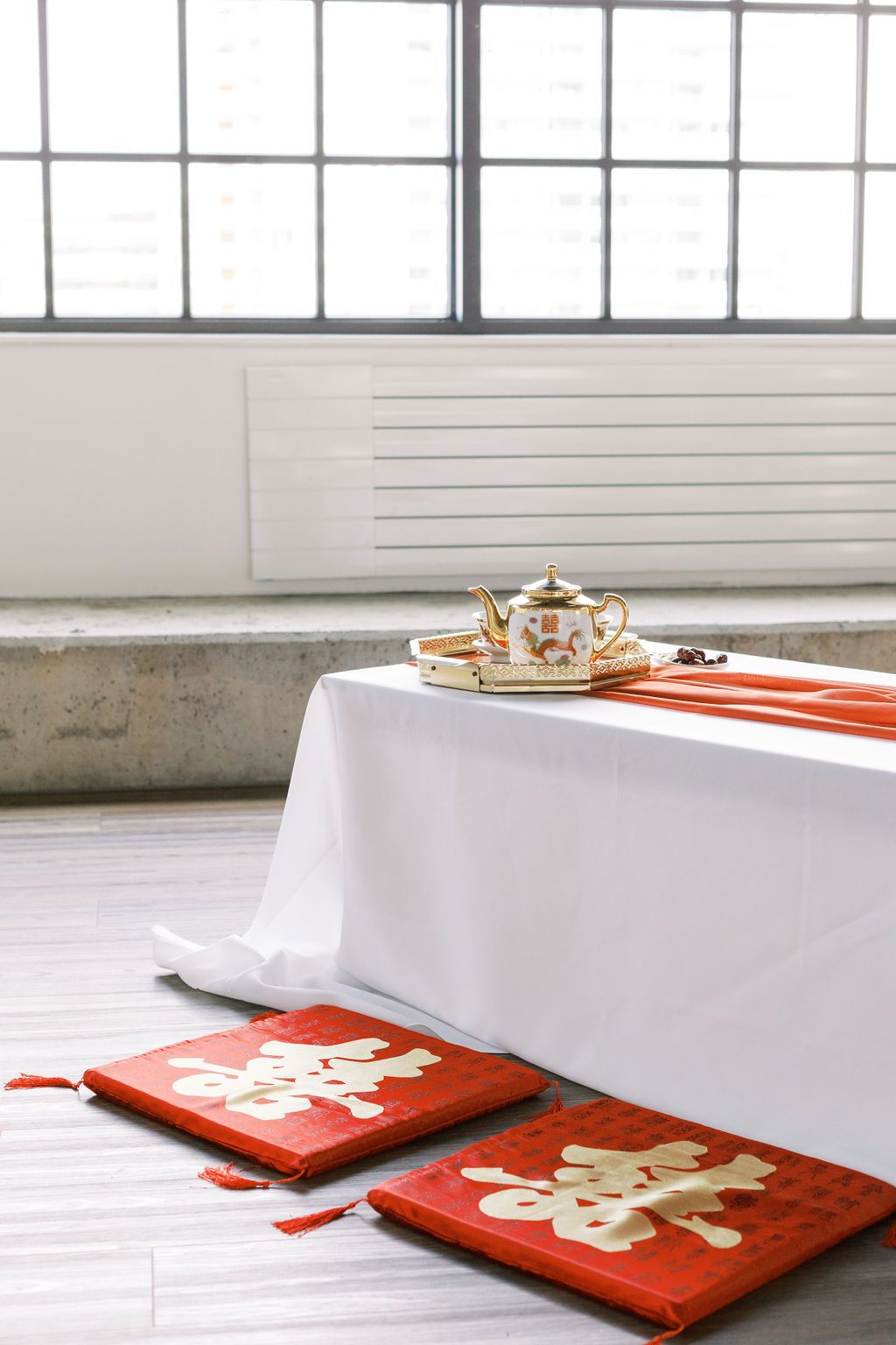 Traditional Asian Wedding Inspiration with traditional tea ceremony, bright red wedding inspiration