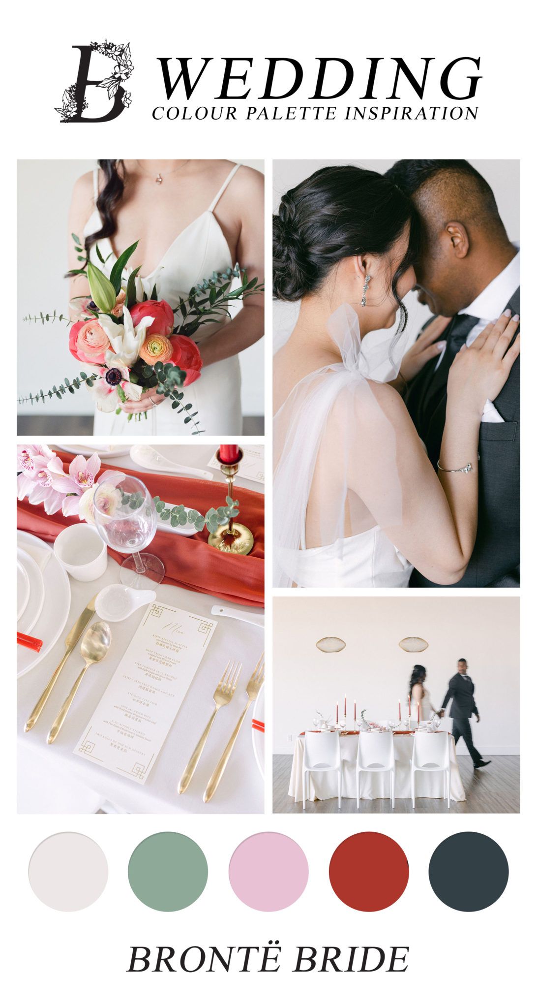 Modern Colour Palette Inspiration - Asian Wedding Traditional Tea Ceremony and Modern Decor Elements
