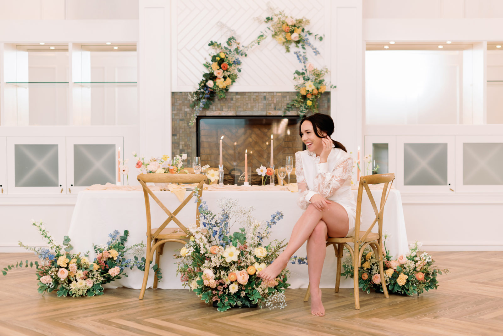 Calgary spring wedding inspiration with pastel florals