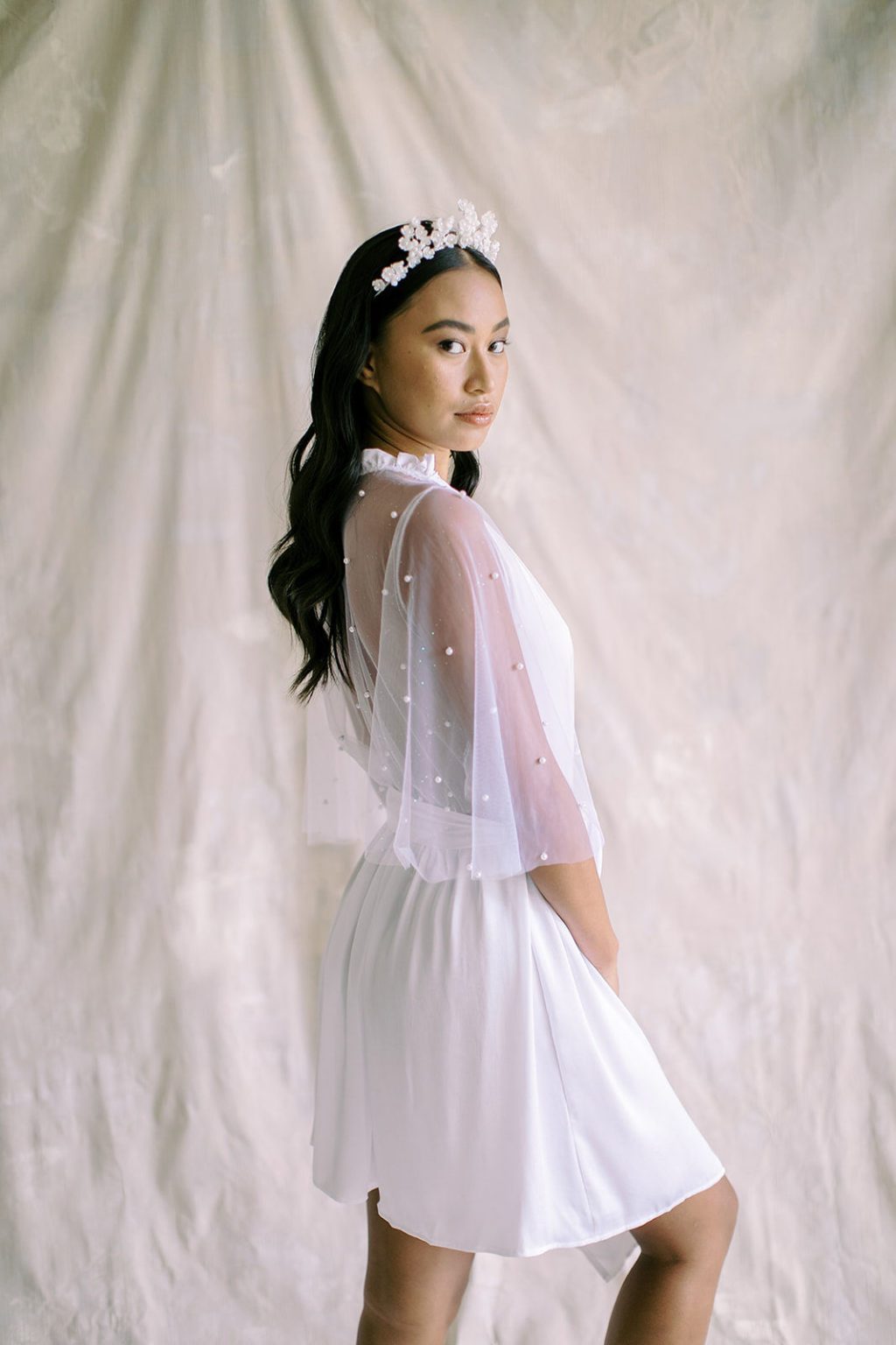 By Catalfo Blisse Lace Robe