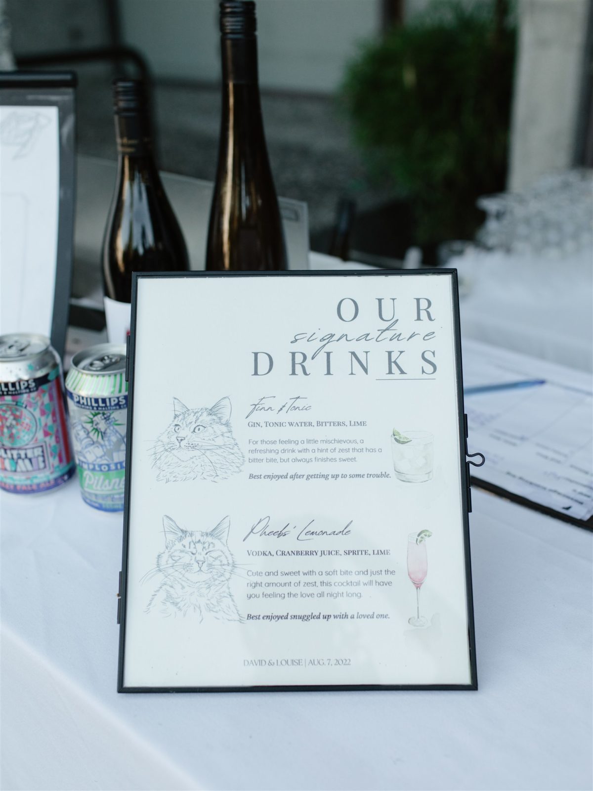 signature drinks, modern wedding, outdoor wedding reception, outdoor ceremony inspiration