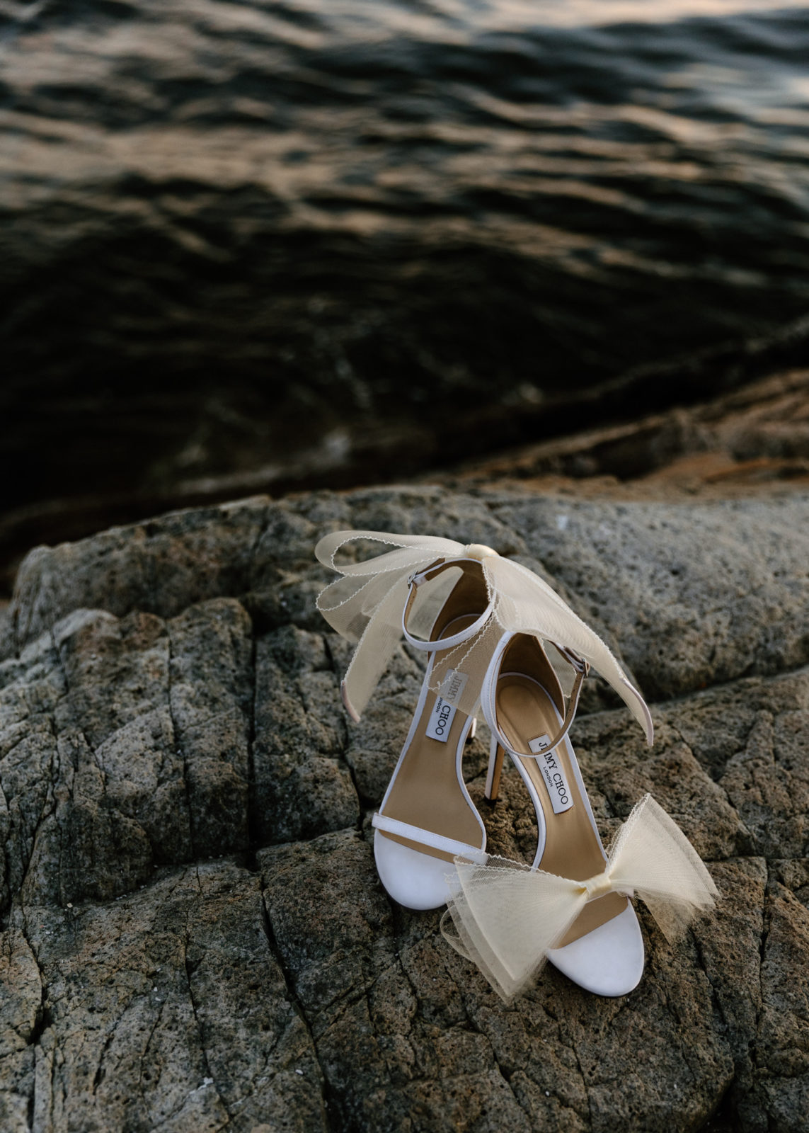 jimmy choos for summer engagement session attire, Sunset Engagement Session