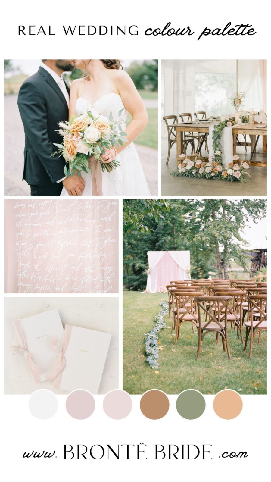 Modern Wedding Colour Palette Inspiration - Blush Summer Wedding