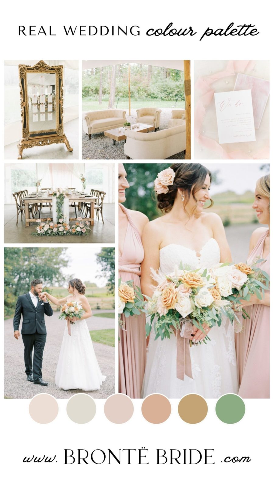 Modern Wedding Colour Palette Inspiration - Blush Summer Wedding
