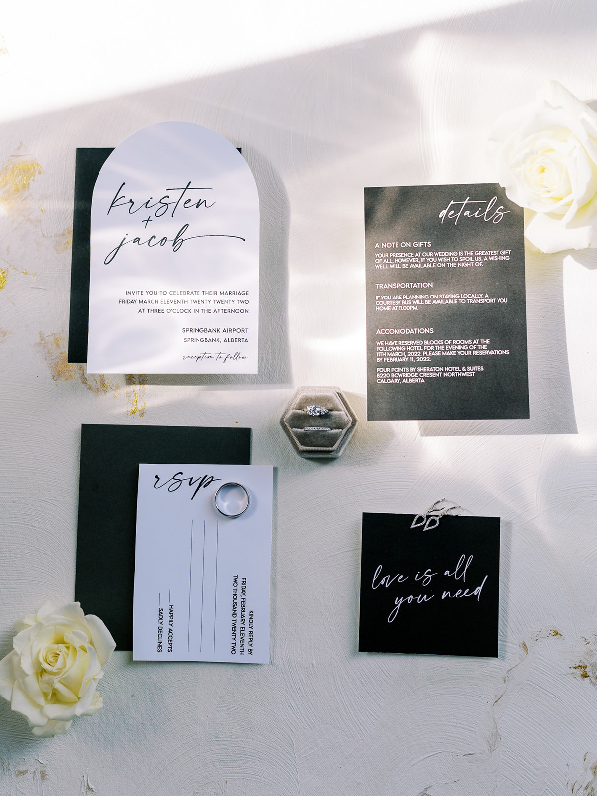 acrylic stationery and signage, neon wedding sign, Black and White Wedding Inspiration