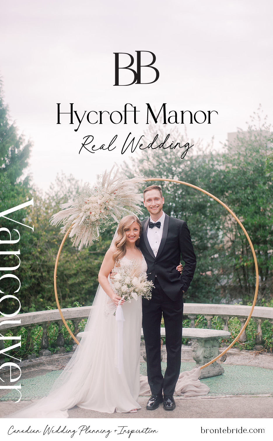 Real Wedding at Hycroft Manor - featured on Brontë Bride