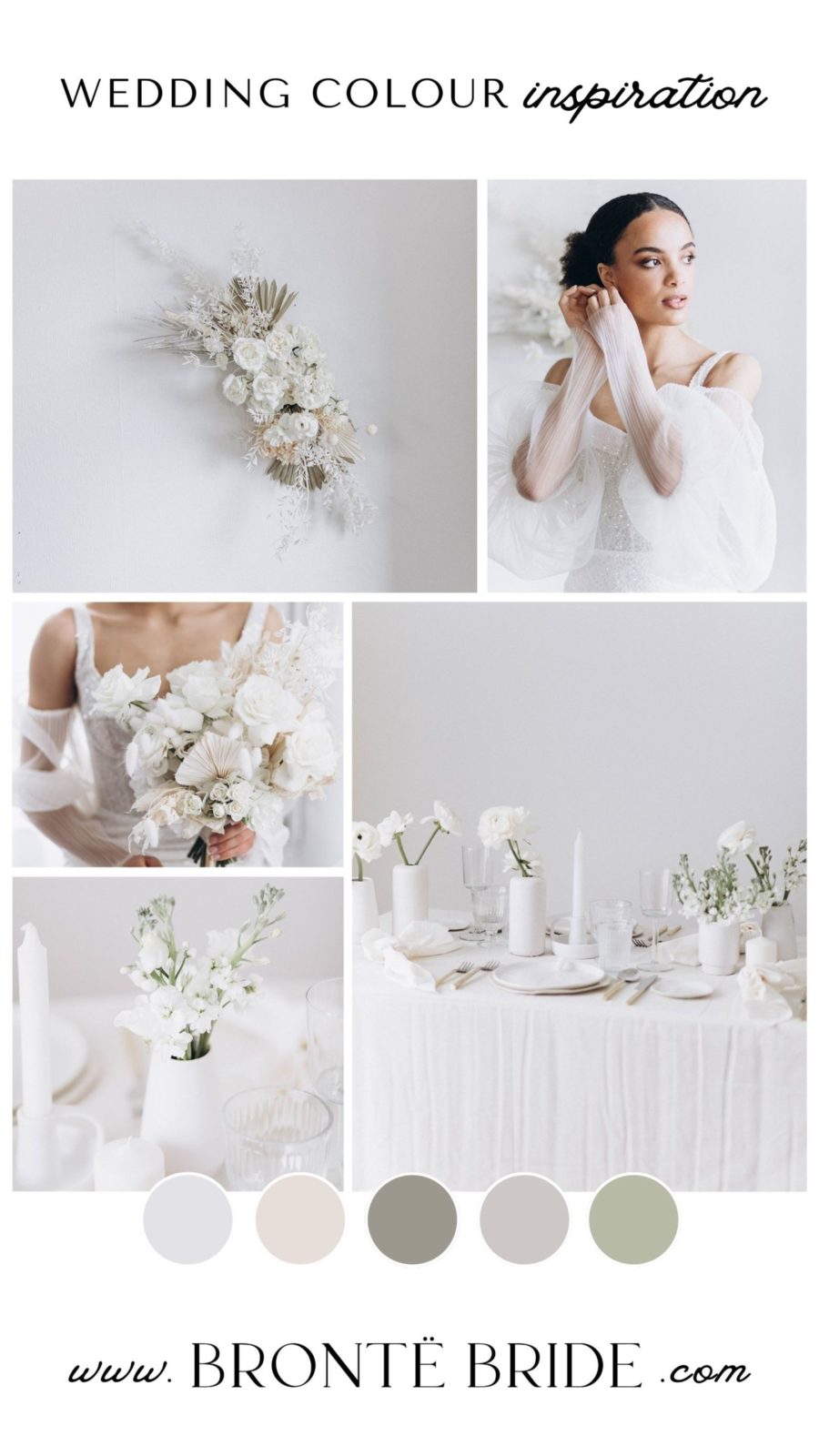Modern Wedding Colour Palette Inspiration - White Neutral Chic Wedding