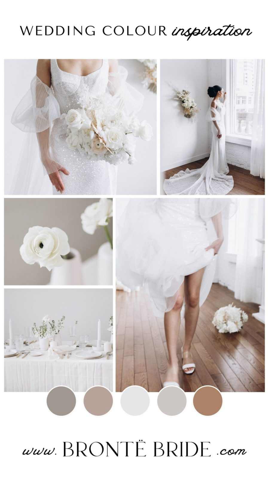 Modern Wedding Colour Palette Inspiration - White Neutral Chic Wedding