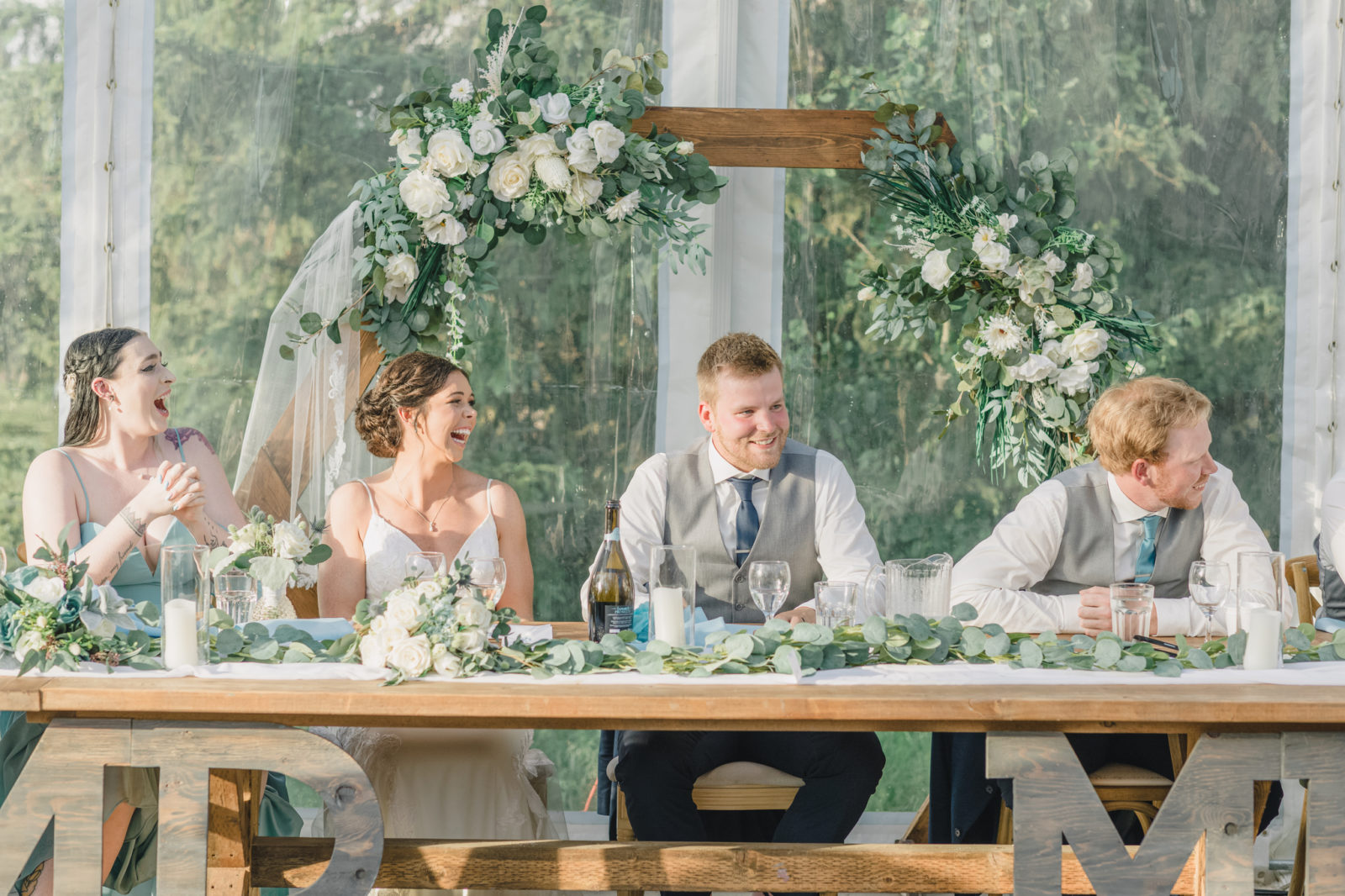 wedding table, wedding with greenery, soft pastel wedding