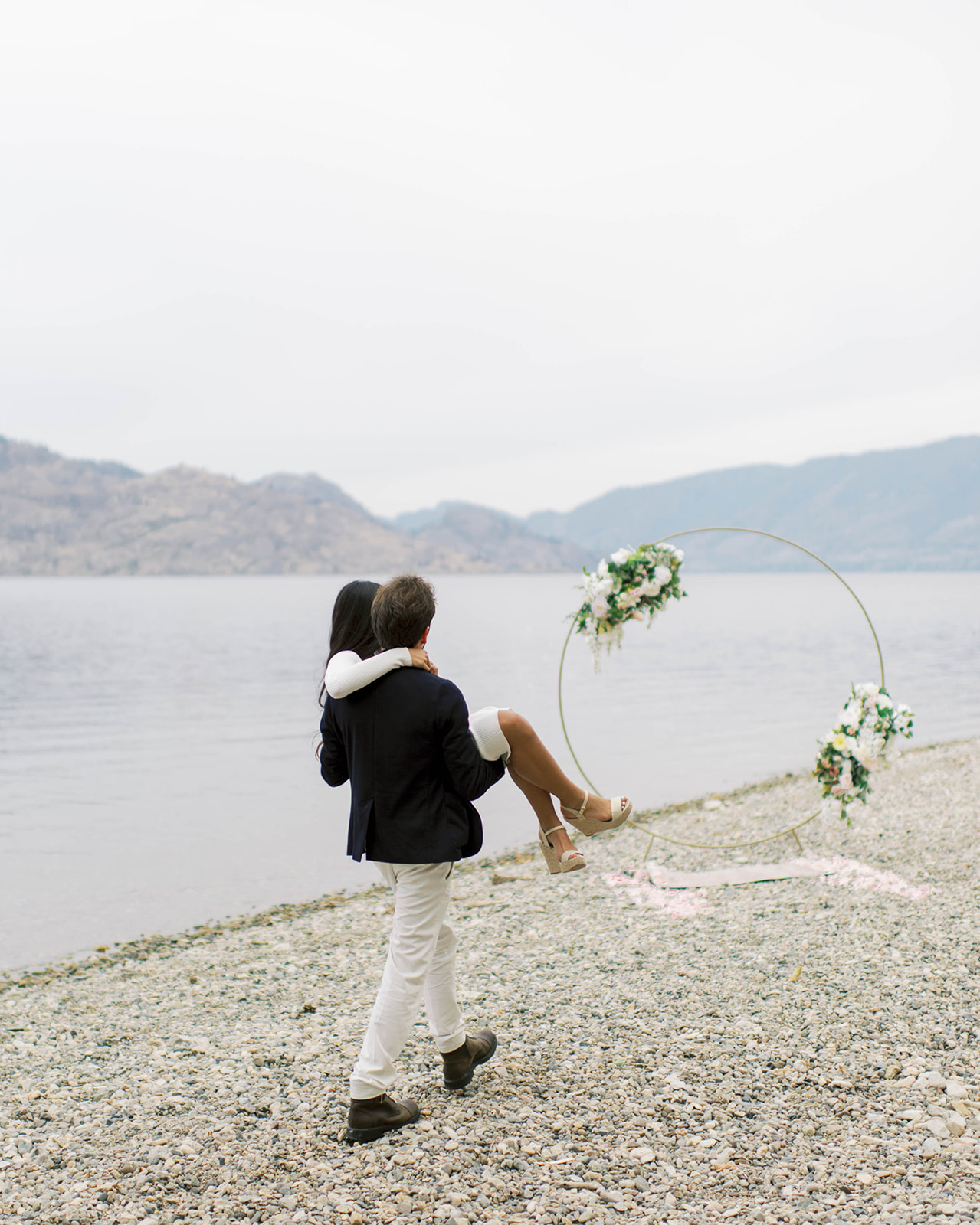 Perfectly Planned Romantic Proposal at Peachland Beach, in the Okanagan Valley, captured on film by Kelowna Wedding Photographer, Minted Photography. - proposal planning, proposal inspiration, summer proposal ideas, surprise proposal, romantic proposal inspiration