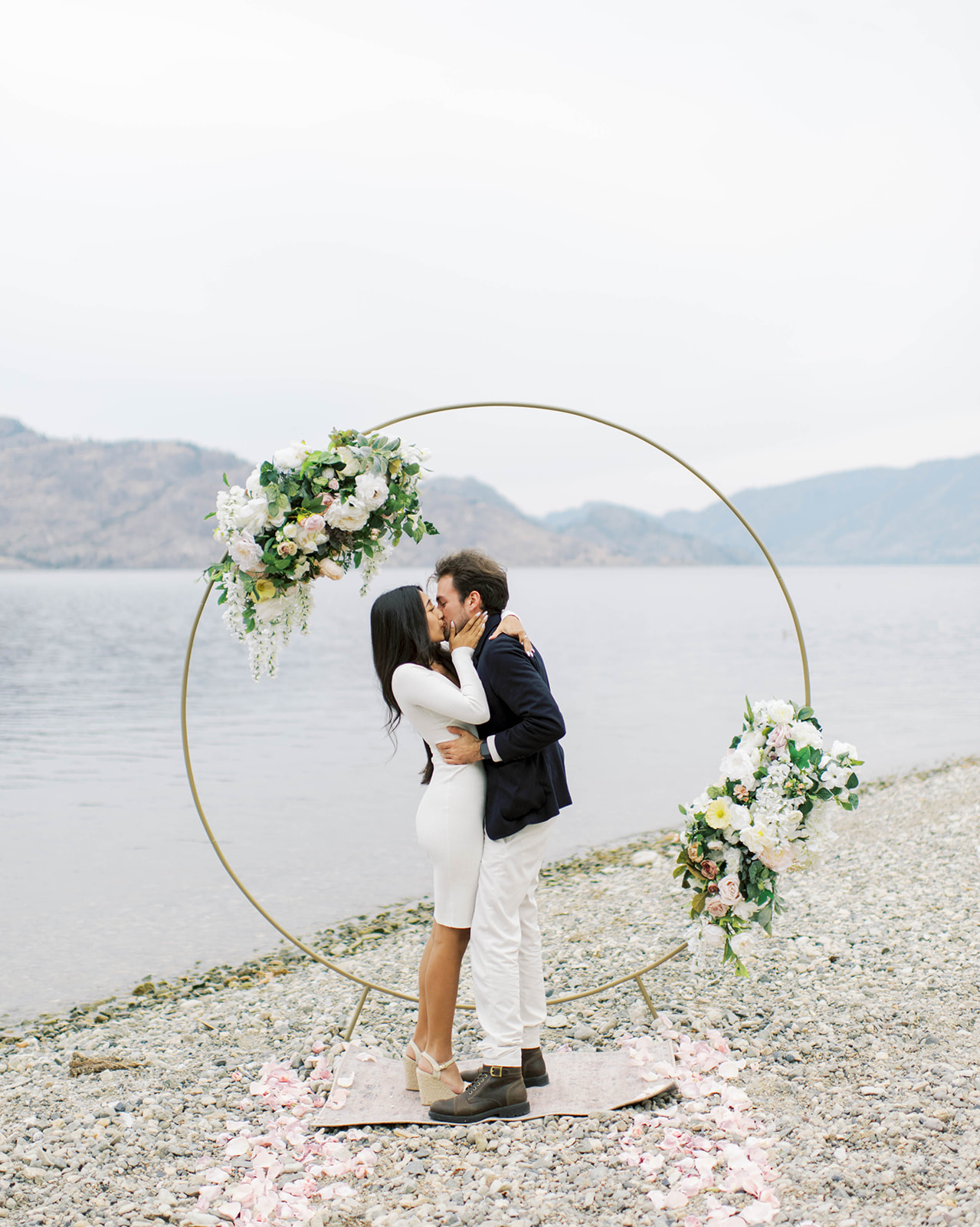 Perfectly Planned Romantic Proposal at Peachland Beach, in the Okanagan Valley, captured on film by Kelowna Wedding Photographer, Minted Photography. - romantic proposal inspiration, romantic proposal ideas