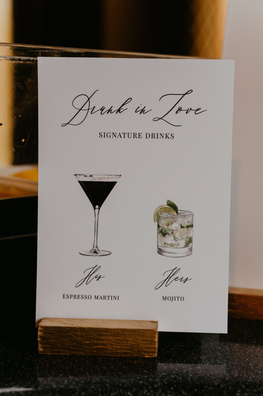 custom wedding cocktails, unique wedding ideas, wedding bar
